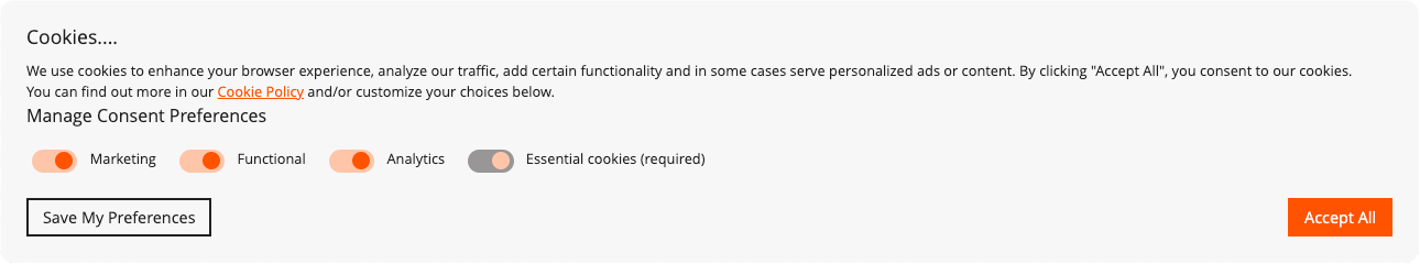 Astute Manager Cookie Settings