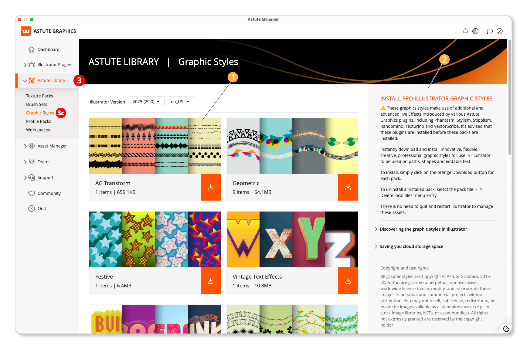 Astute Manager - Graphic Styles overview