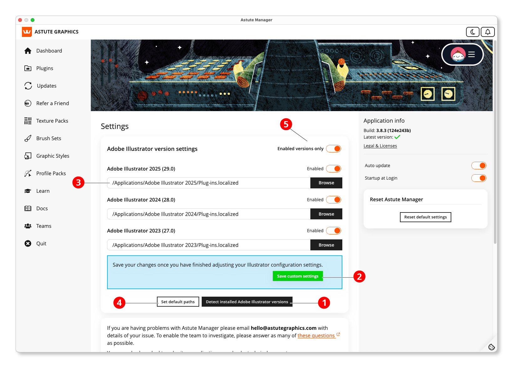 Adobe Illustrator Version Settings