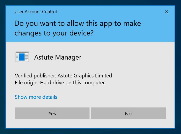 How to setup Astute Manager on Windows
