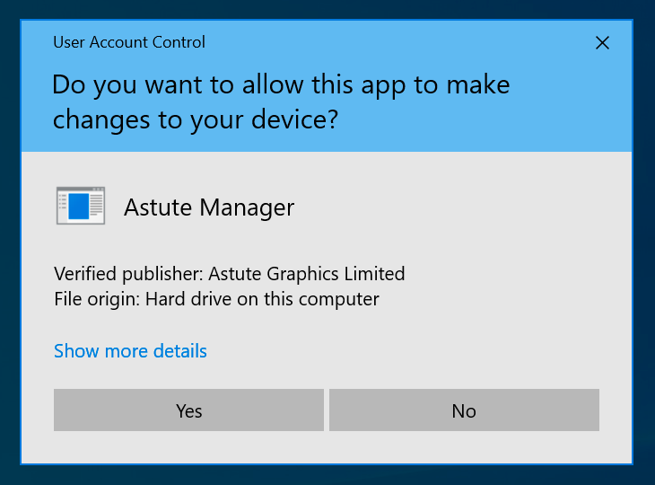 Install Astute Manager (Windows)