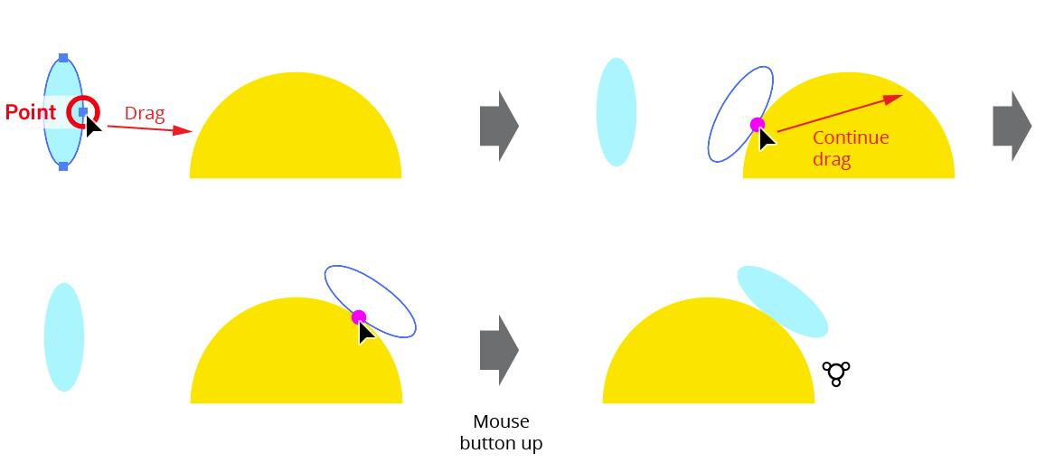 Collide Example Rotate at Collision Tool | Astute Graphics Documentation