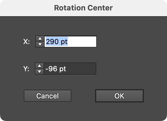 Rotate to Collisions Tool - Rotation Center Dialog