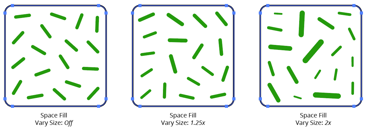 Space Fill Vary Size Example