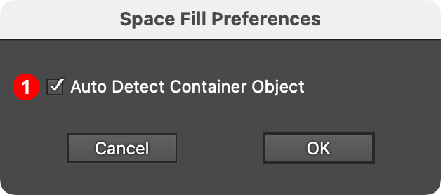 Space Fill Preferences Dialog
