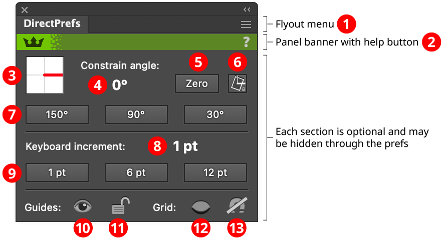 DirectPrefs Panel