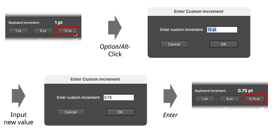 DirectPrefs Custom Keyboard Increment Preset Button