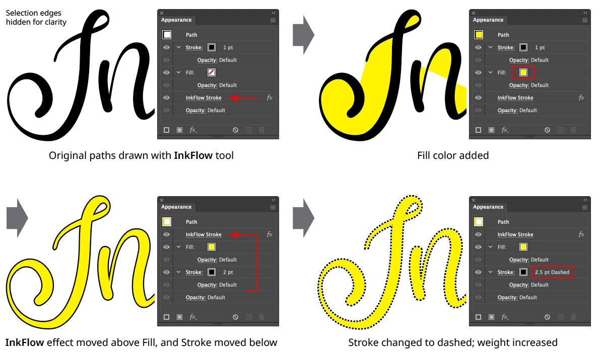 InkFlow Live Effect Positioning