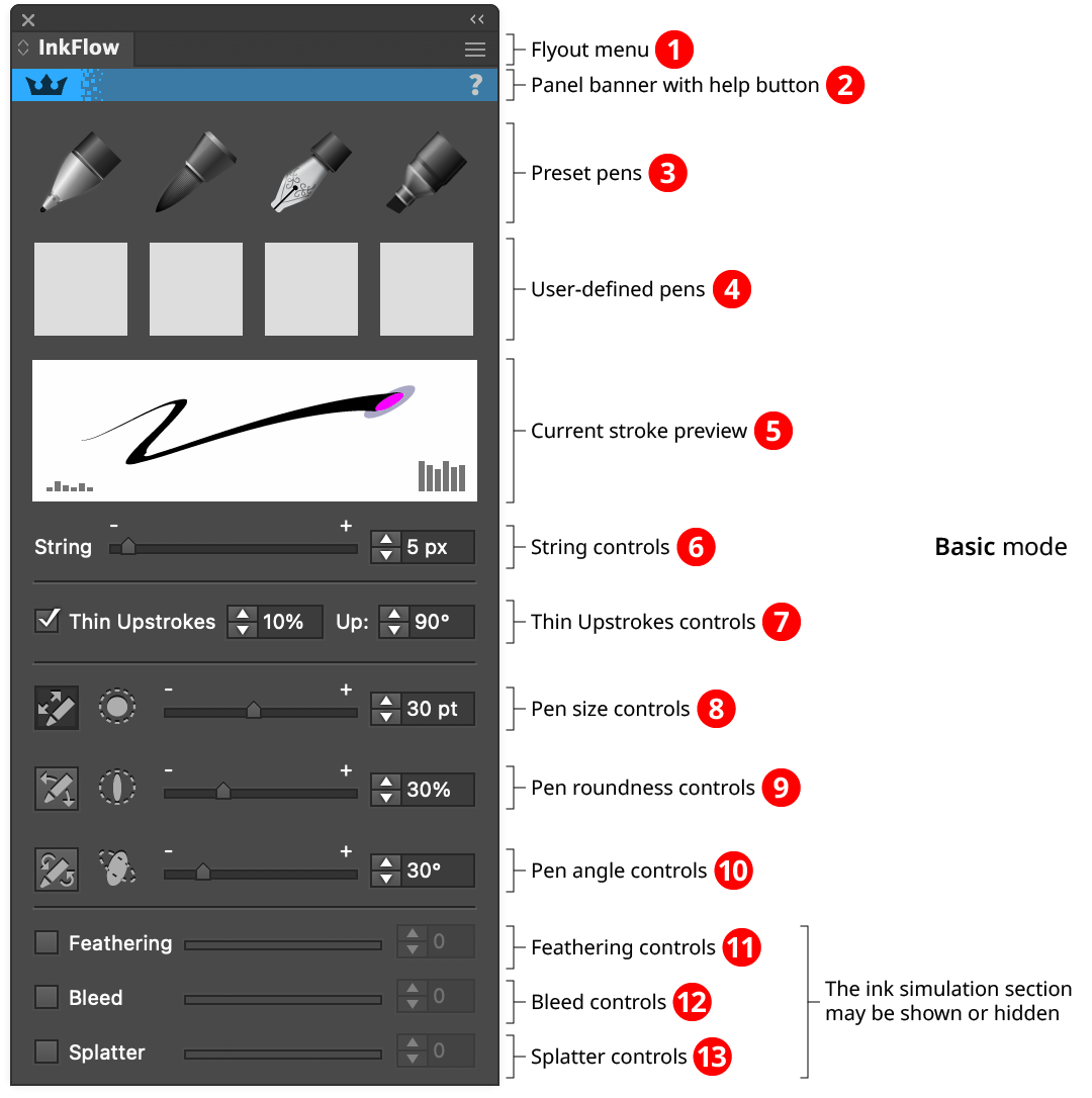 InkFlow Panel (Basic Mode)