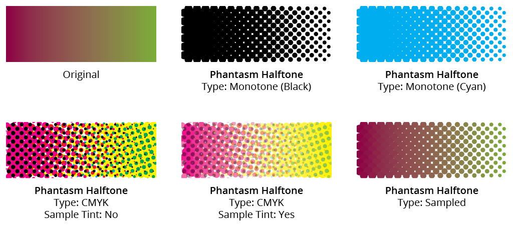 Phantasm Halftone Type Examples