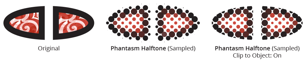 Phantasm Halftone Clip to Object Example