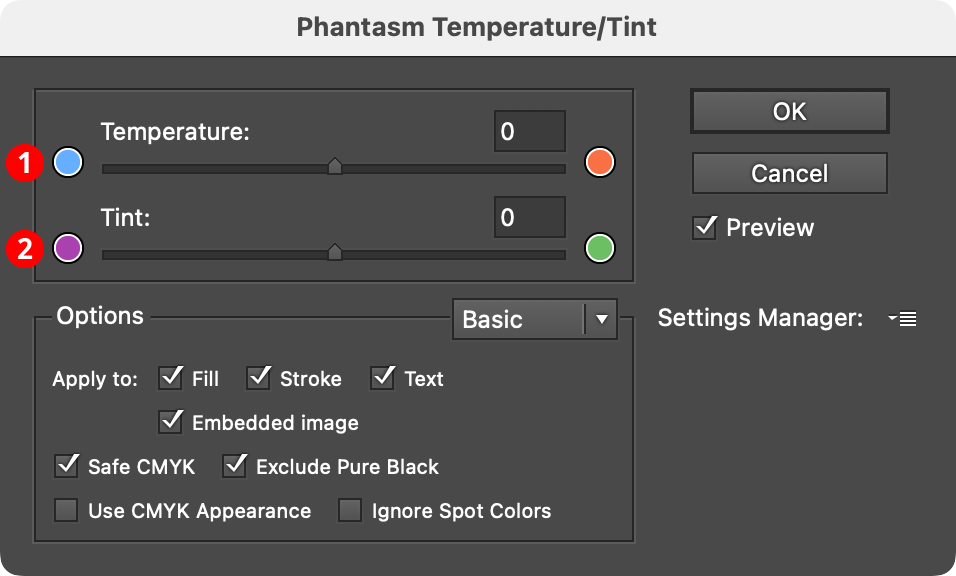 Phantasm Temperature/Tint Example