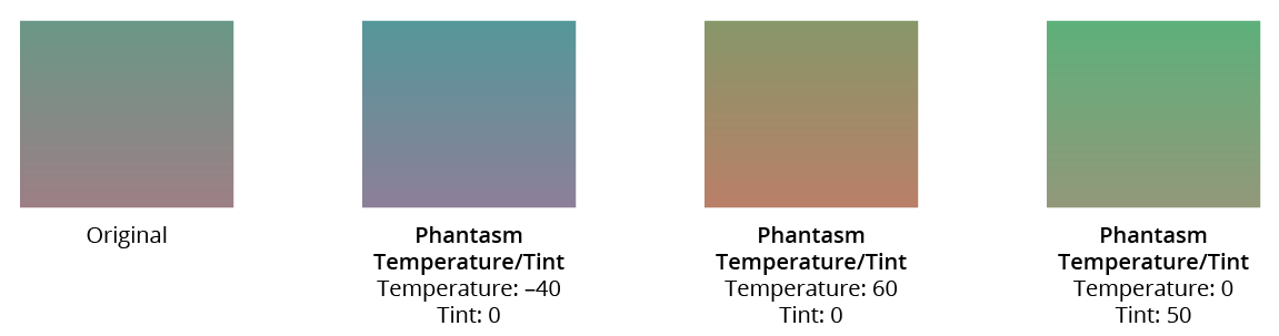 Phantasm Temperature/Tint Example
