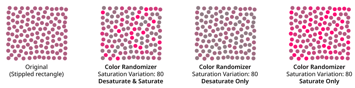 Color Randomizer Saturation Variation Examples