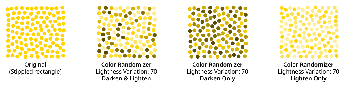 Color Randomizer Lightness Variation Examples