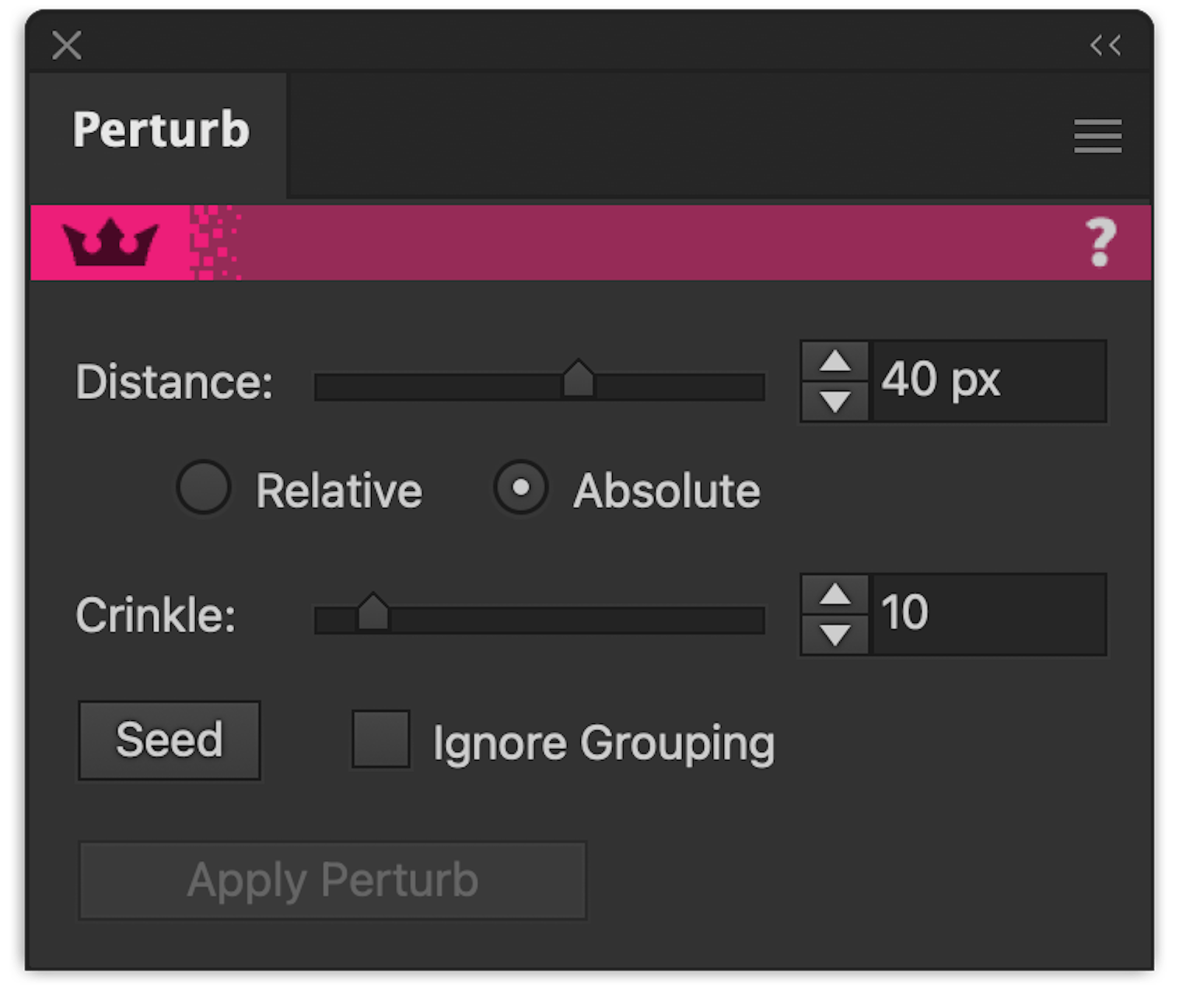 Perturb Live Effect | Astute Graphics Documentation