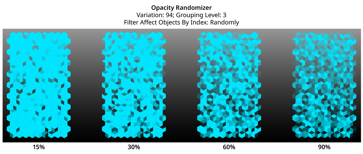 Opacity Randomizer Filter by Index - Randomly