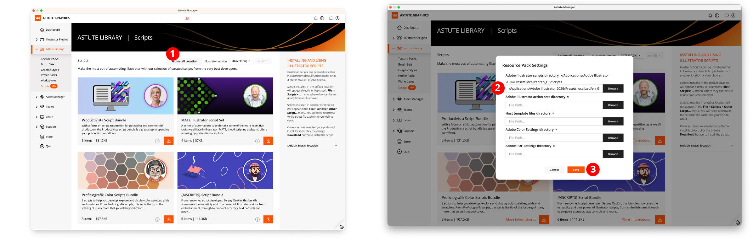 Installing Curated Scripts in Adobe Illustrator