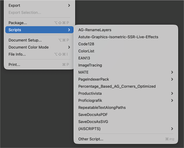 Illustrator Script Location