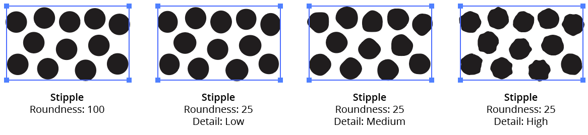 Stipplism Roundness and Details Example