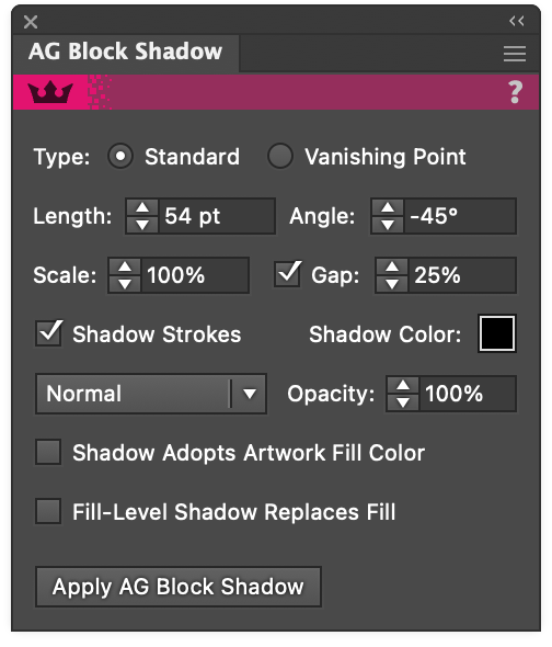 AG Block Shadow Panel Location