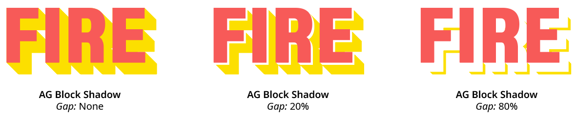 AG Block Shadow Gap Examples