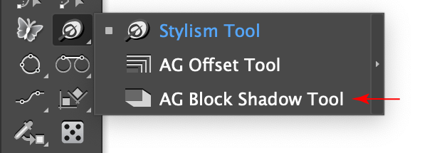 AG Block Shadow Tool Location