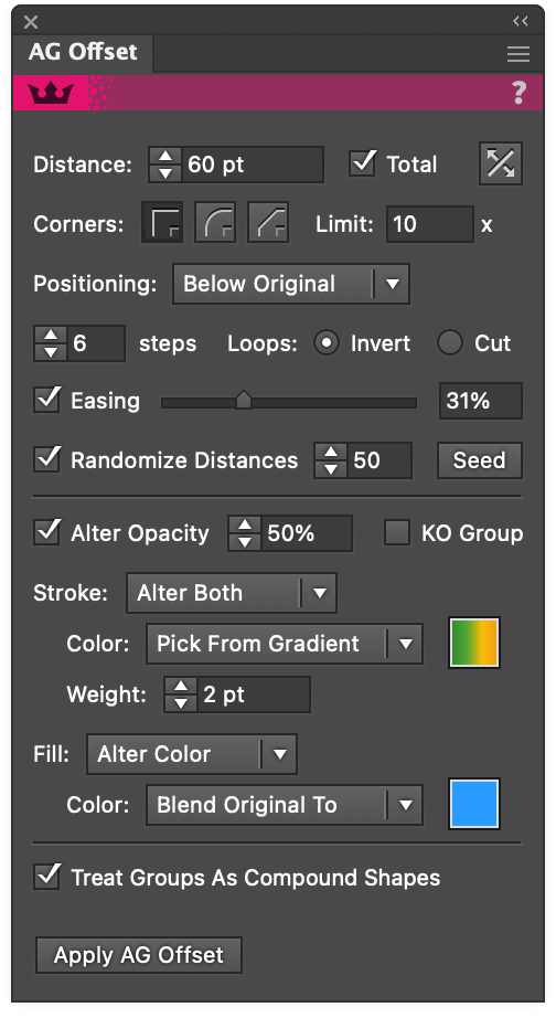 AG Offset Panel Location