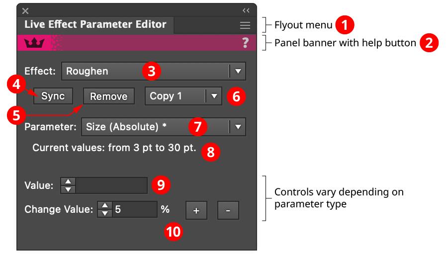 Live Effect Parameter Editor Panel | Astute Graphics Documentation
