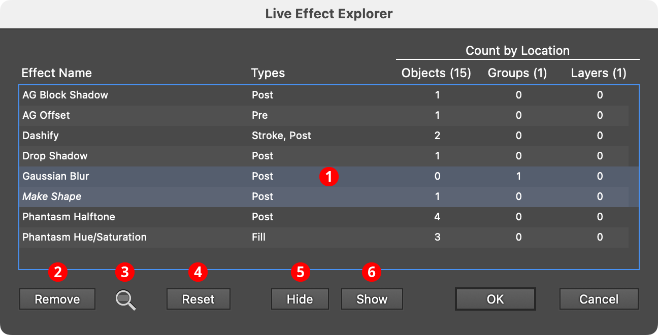 Stylism Live Effect Explorer Dialog