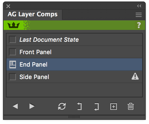 AG Layer Comps Panel Location
