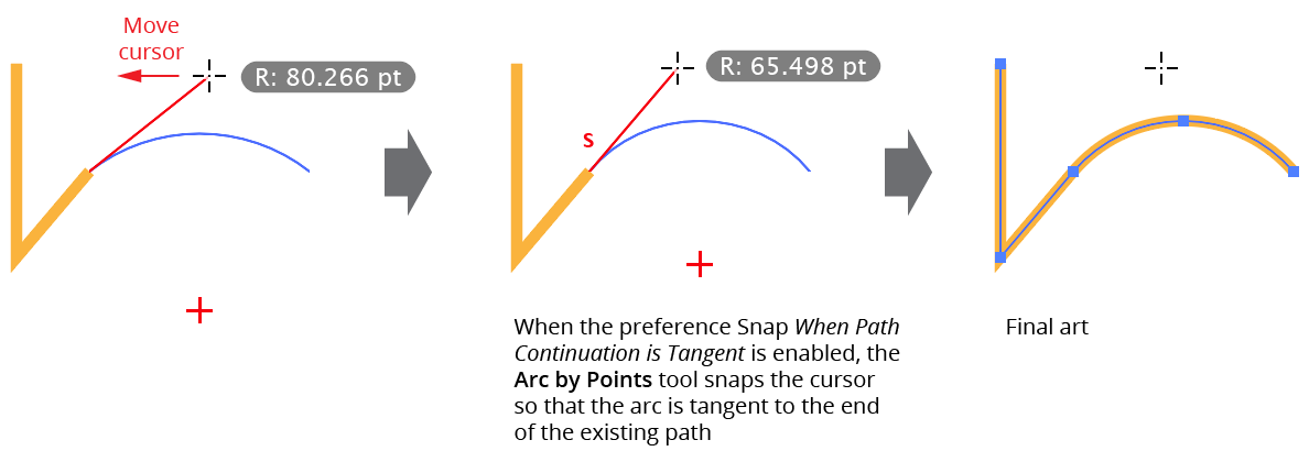 Arc by Points Tool - Snap to Tangents Option