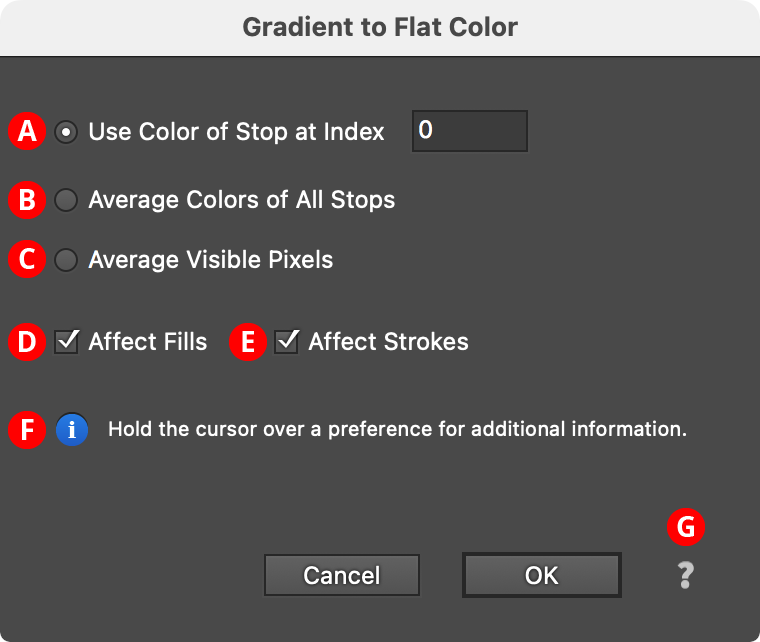 Gradient to Flat Color Dialog