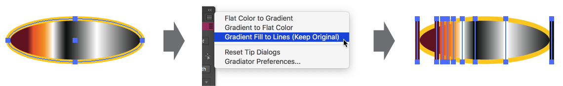 Gradiator Gradient Fill to Lines Example