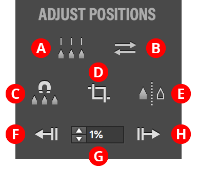 Gradient Forge Panel Adjust Positions Section