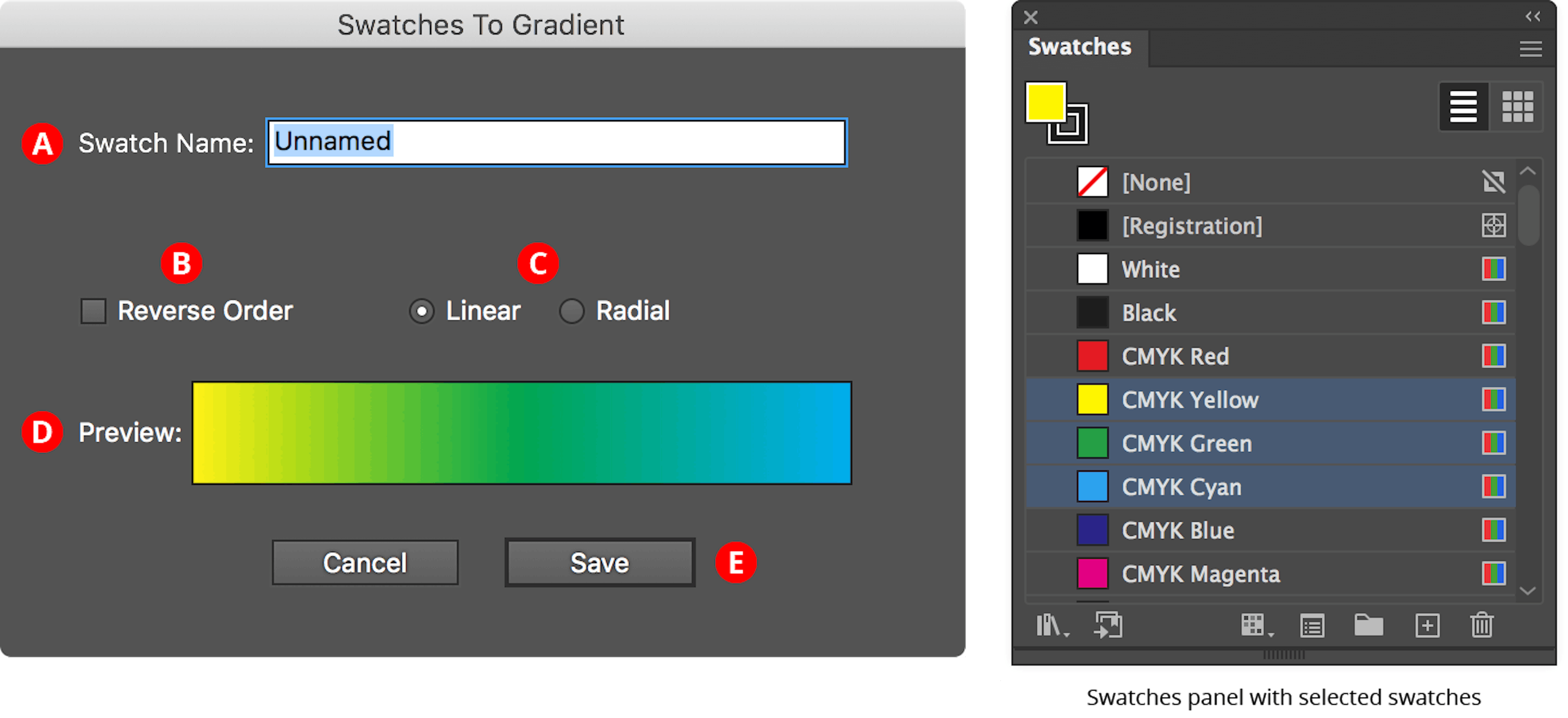 Swatches to Gradient Astute Graphics Documentation
