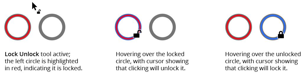 Lock Unlock Tool Highlighting