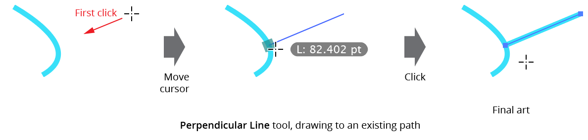 Perpendicular Line Tool - Drawing to an Existing Path
