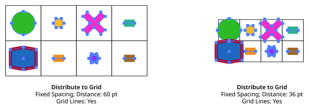 QuickOps Distribute to Grid Fixed Spacing