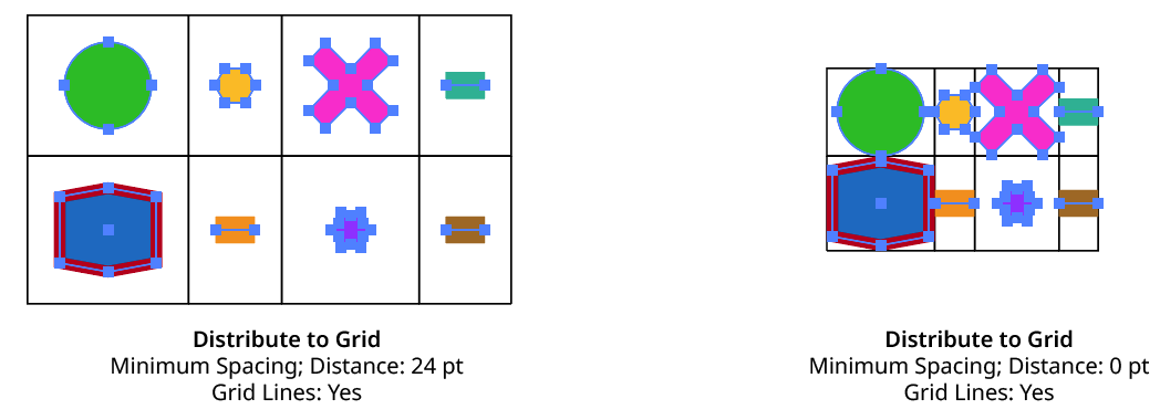 QuickOps Distribute to Grid Minimum Spacing