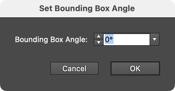 QuickOps Set Bounding Box Angle Dialog