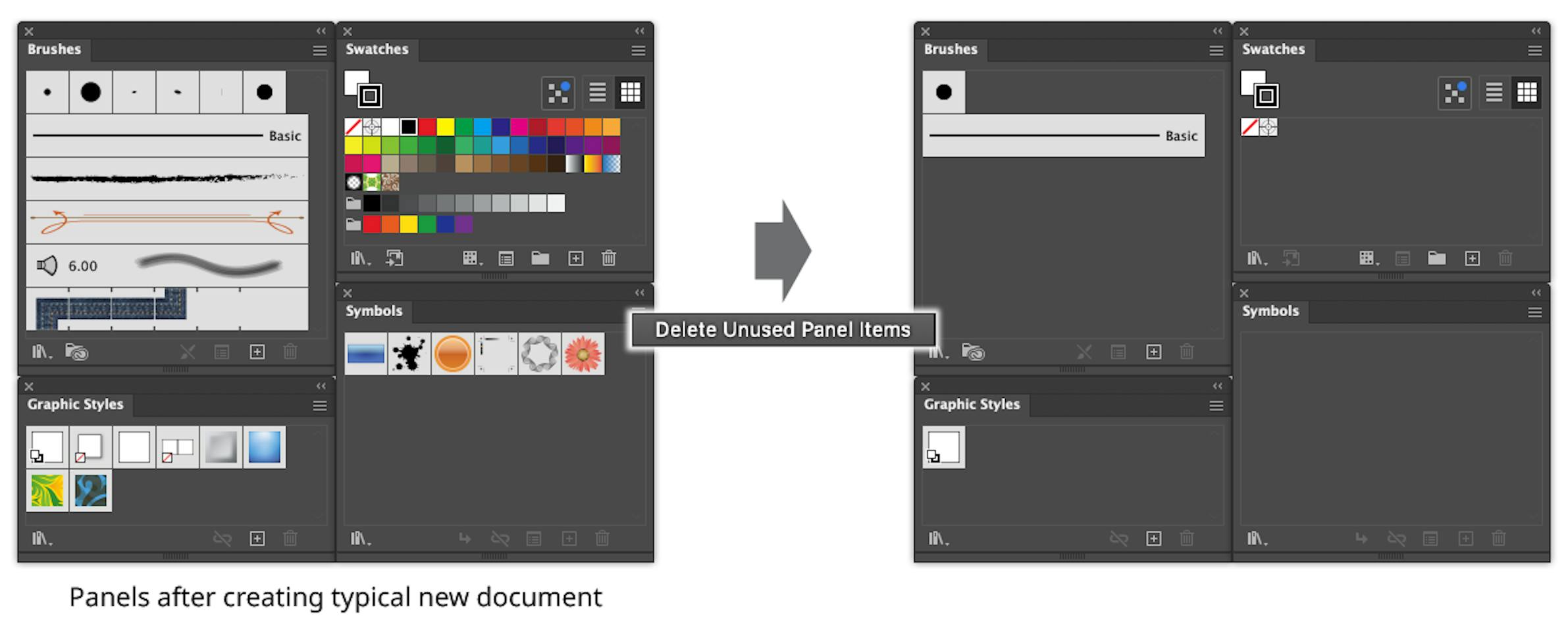 Delete Unused Panel Items | Astute Graphics Documentation