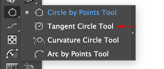 Tangent Circle Tool Location