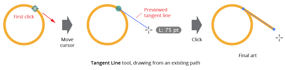 Tangent Line Tool - From an Existing Path