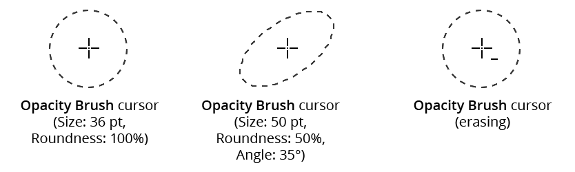 Opacity Brush Tool Cursors