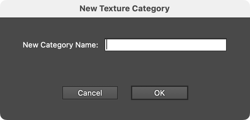 Texture Manager New Category Dialog