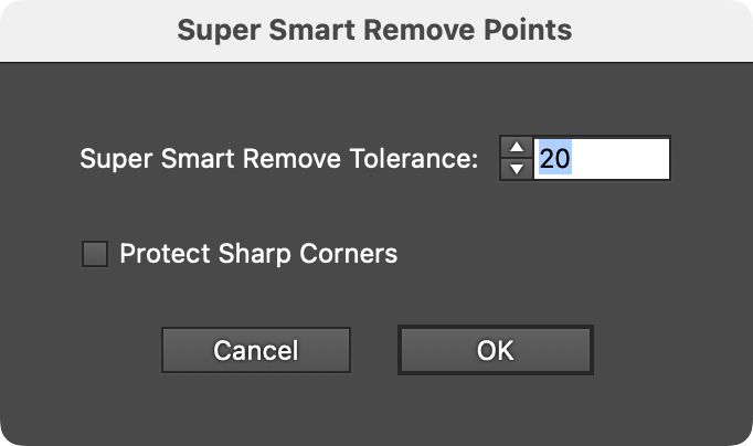 VectorFirstAid Super Smart Remove Points Parameters