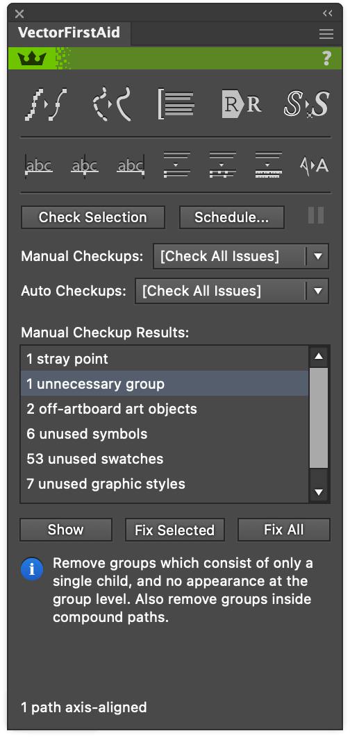 VectorFirstAid Panel | Astute Graphics Documentation