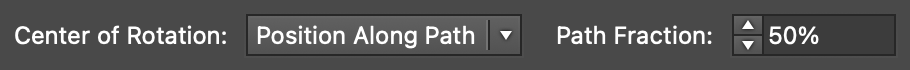 AG Transform Center of Rotation Position Along Path Controls