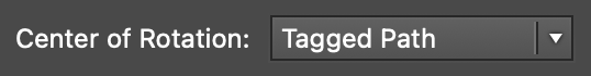 AG Transform Center of Rotation Tagged Path Controls